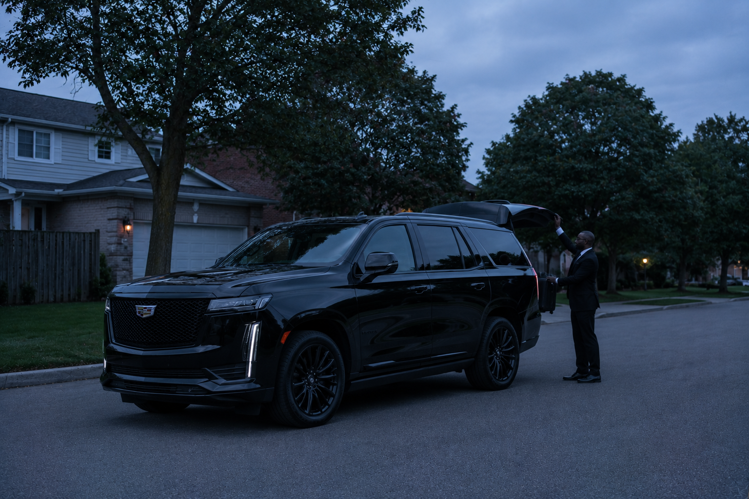 Cadillac Escalade · Whitby suburban pre-dawn pickup