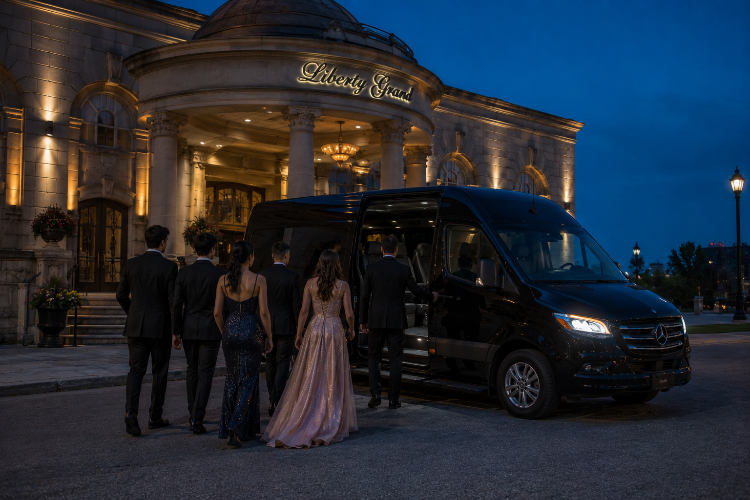 Liberty Grand &middot; Sprinter with lounge seating, sober-ride chauffeur